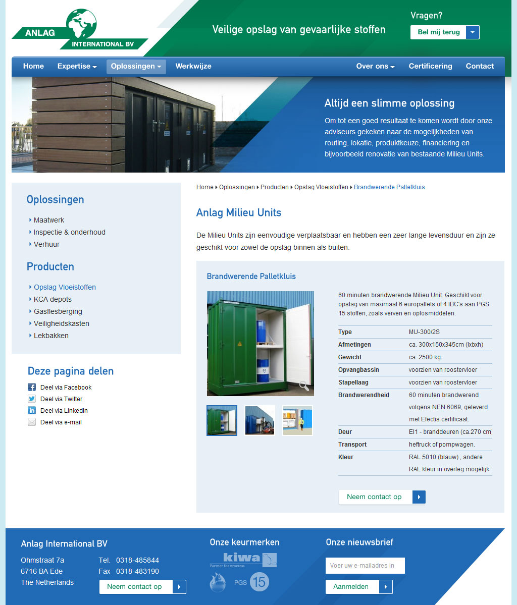 Brandwerende Palletkluis Opslag Vloeistoffen V (1)