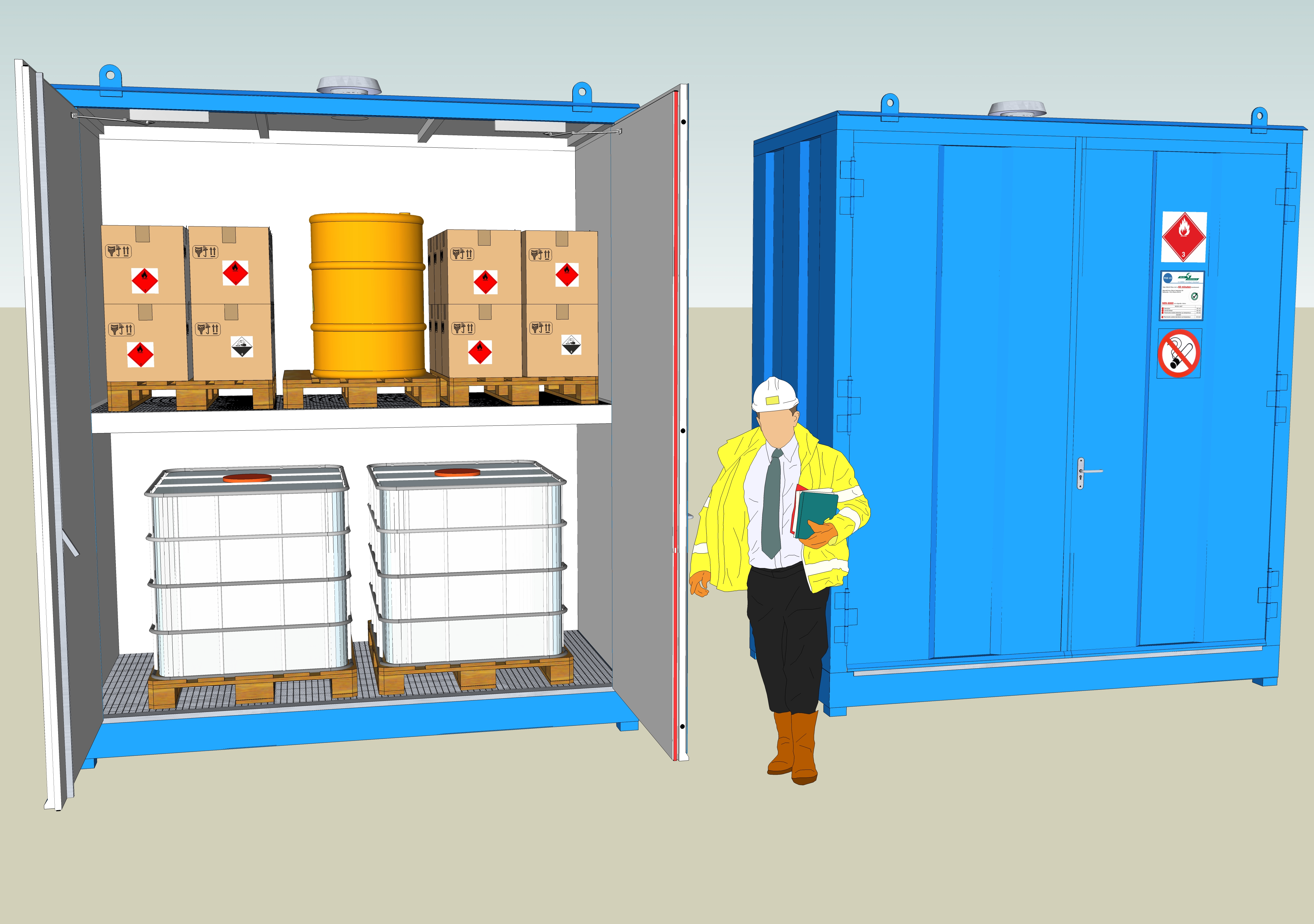 Brandwerende palletkluis