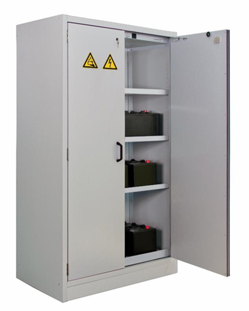 Lithiumaccu's in brandveiligheidsopslagkasten